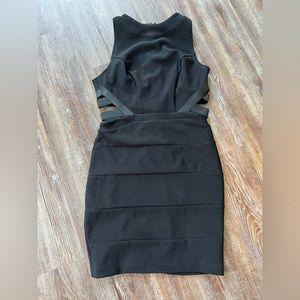 Black tight cutout dress